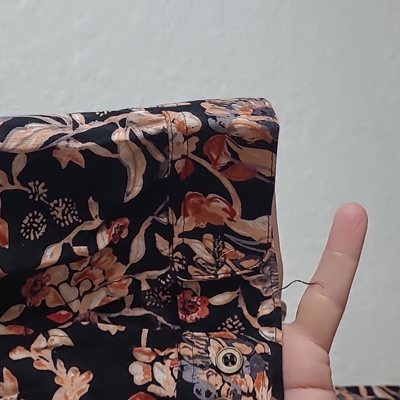 Angie Black and Tan Floral Dress Mini Size Small - Picture 8 of 8